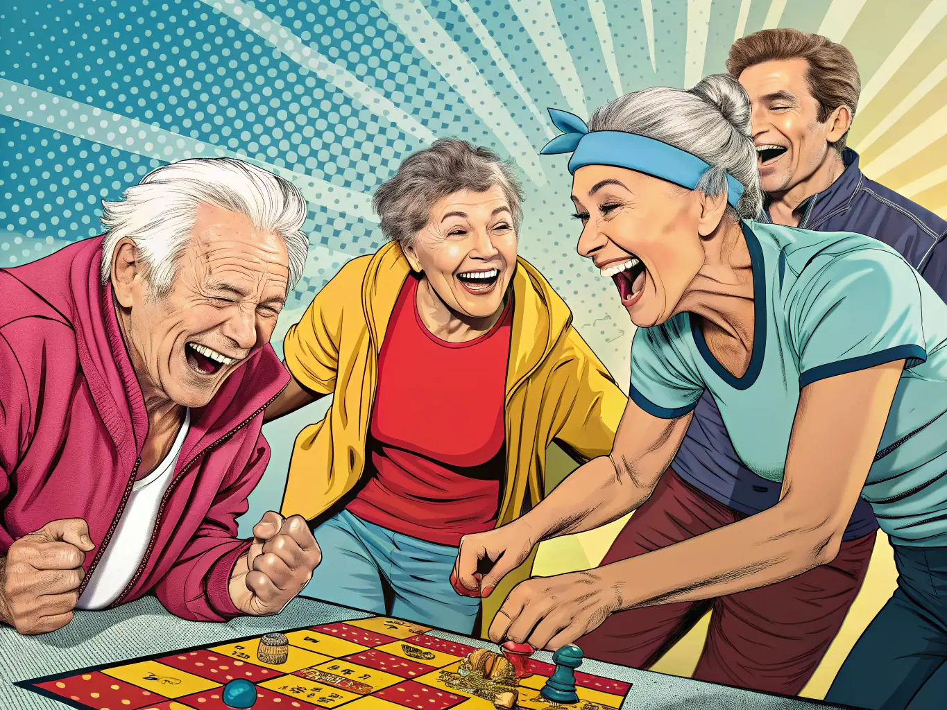 Participants engaging in a group activity, such as painting or gentle exercise, demonstrating PRO.RE.SAP's focus on promoting well-being and social interaction.